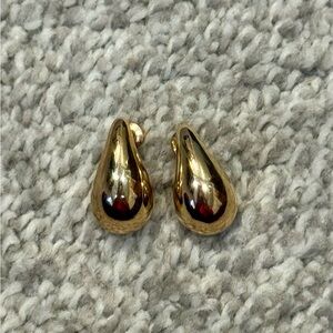 Maeve Anthropologie Elegant Gold Teardrop Earrings